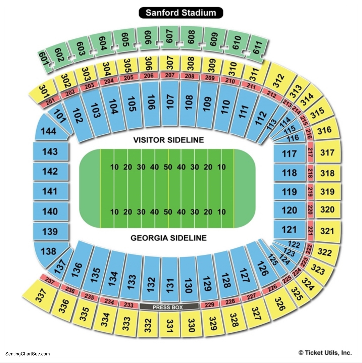 Sanford Stadium Seating Charts Views Games Answers. uga coliseum seating ch...