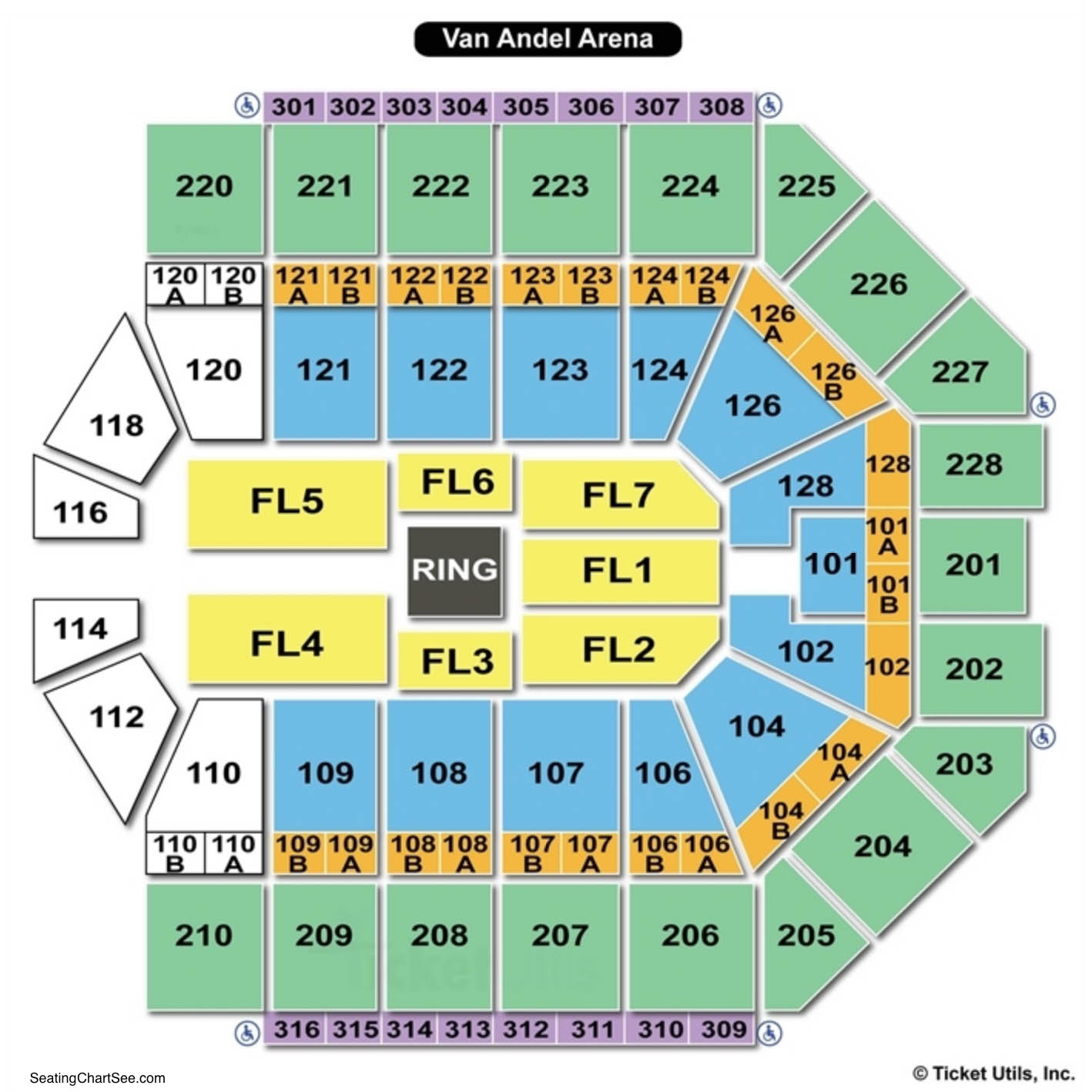 Van Andel Arena Seat Map | Elcho Table