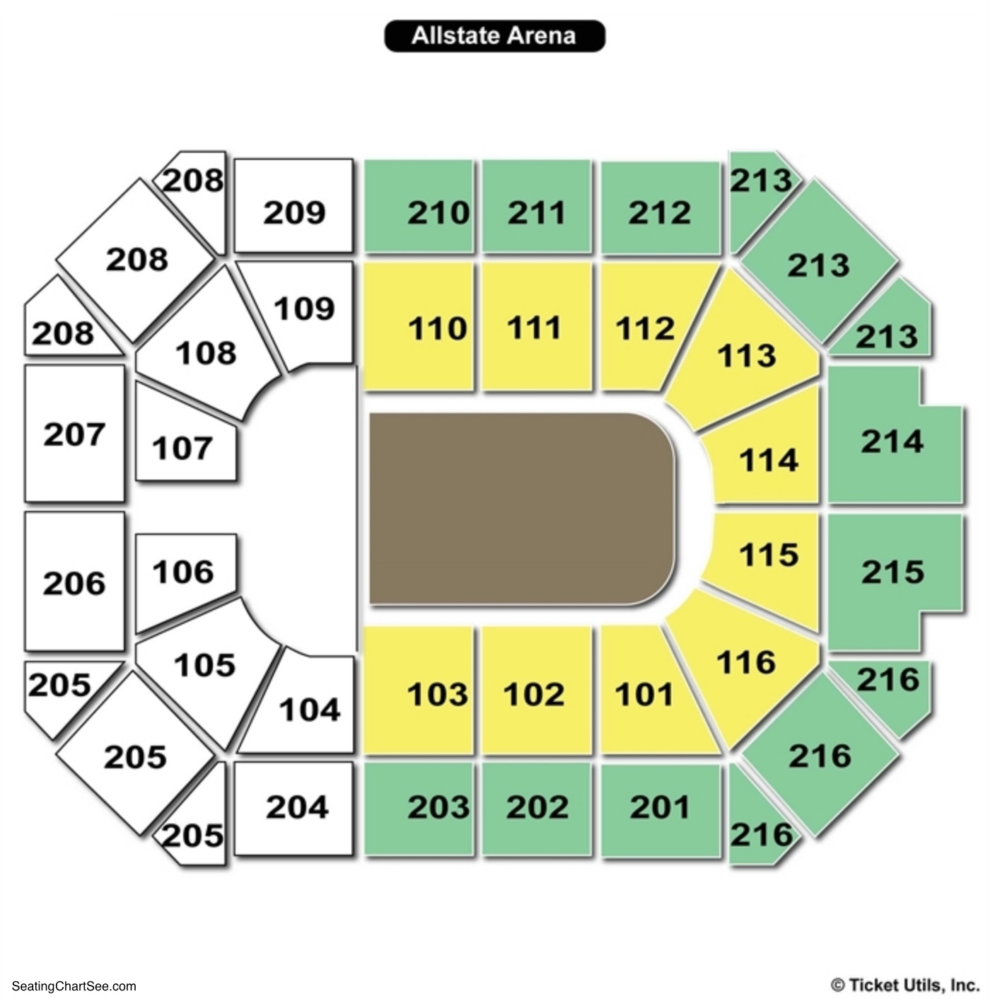 Allstate Arena Seating Charts Views