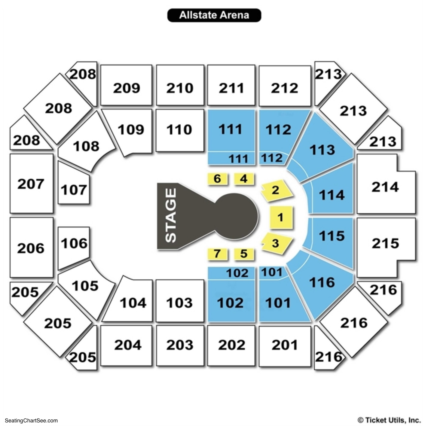 Allstate Arena Seating Charts Views