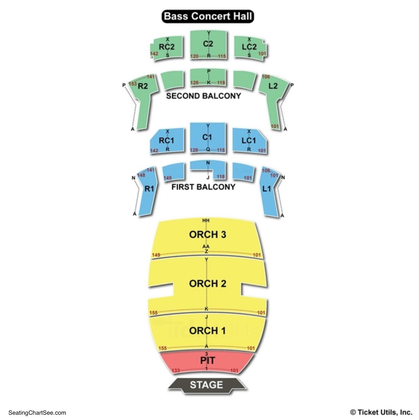 Bass Concert Hall Austin Interactive Seating Chart