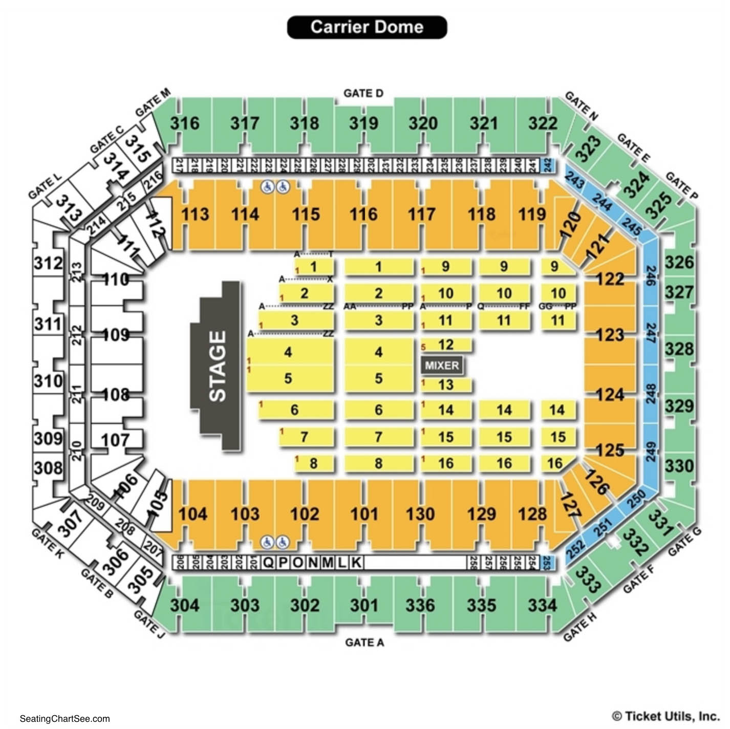 Carrier Dome Seating Chart Concert.
