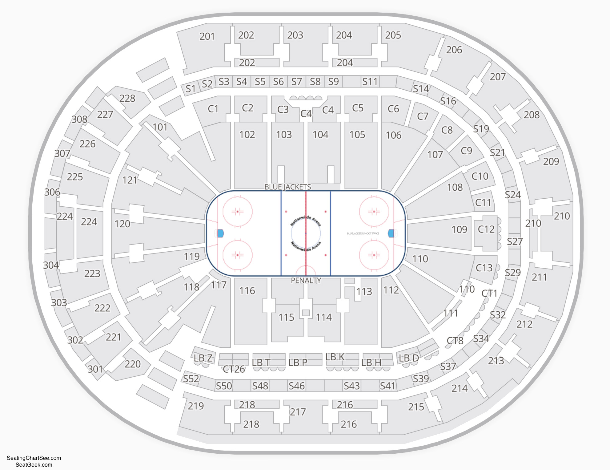 Nationwide Arena Seating Charts Views Games Answers Cheats