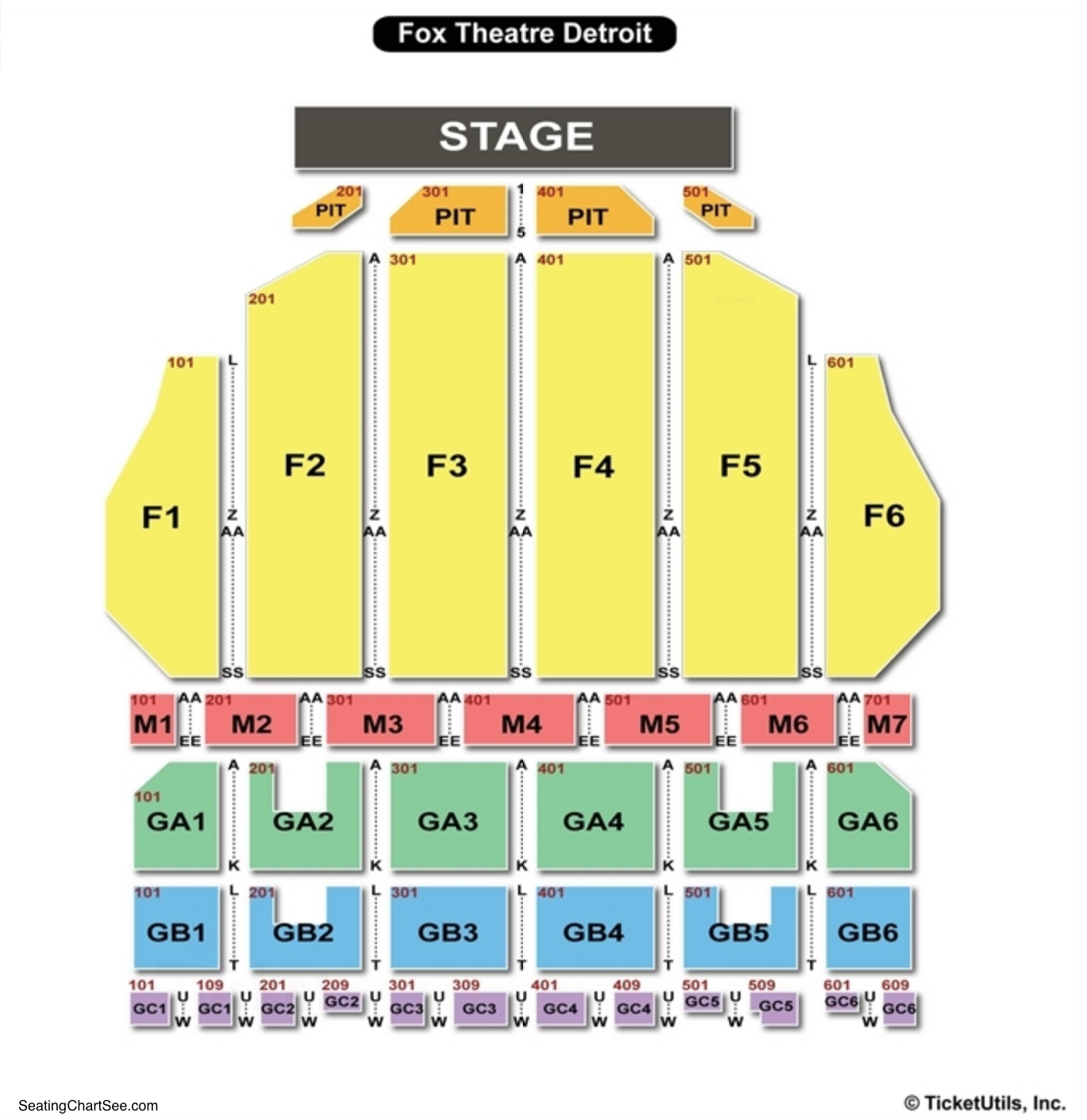 Fox Theater Detroit Seating Chart.