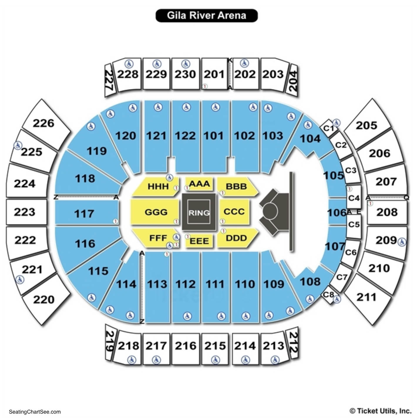 Gila River Arena Seating Chart  Gila River Arena Event 2024