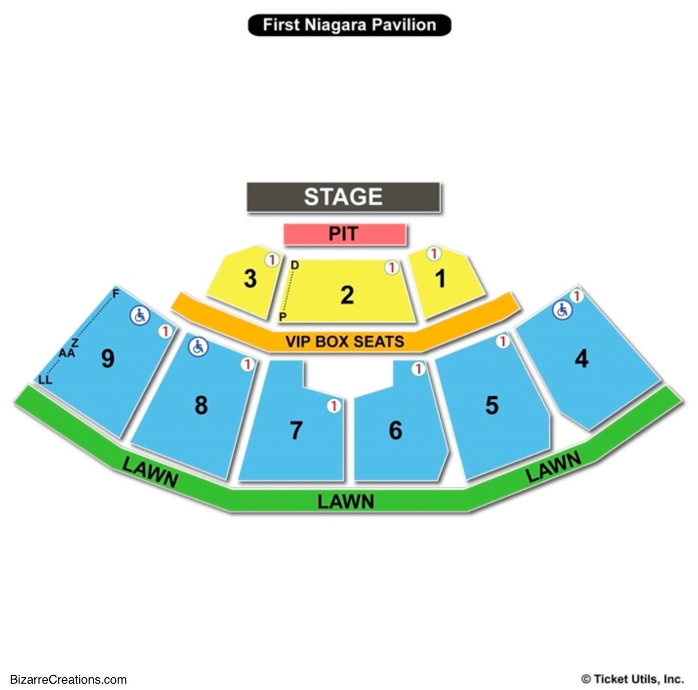 KeyBank Pavilion Seating Chart Concert 3.