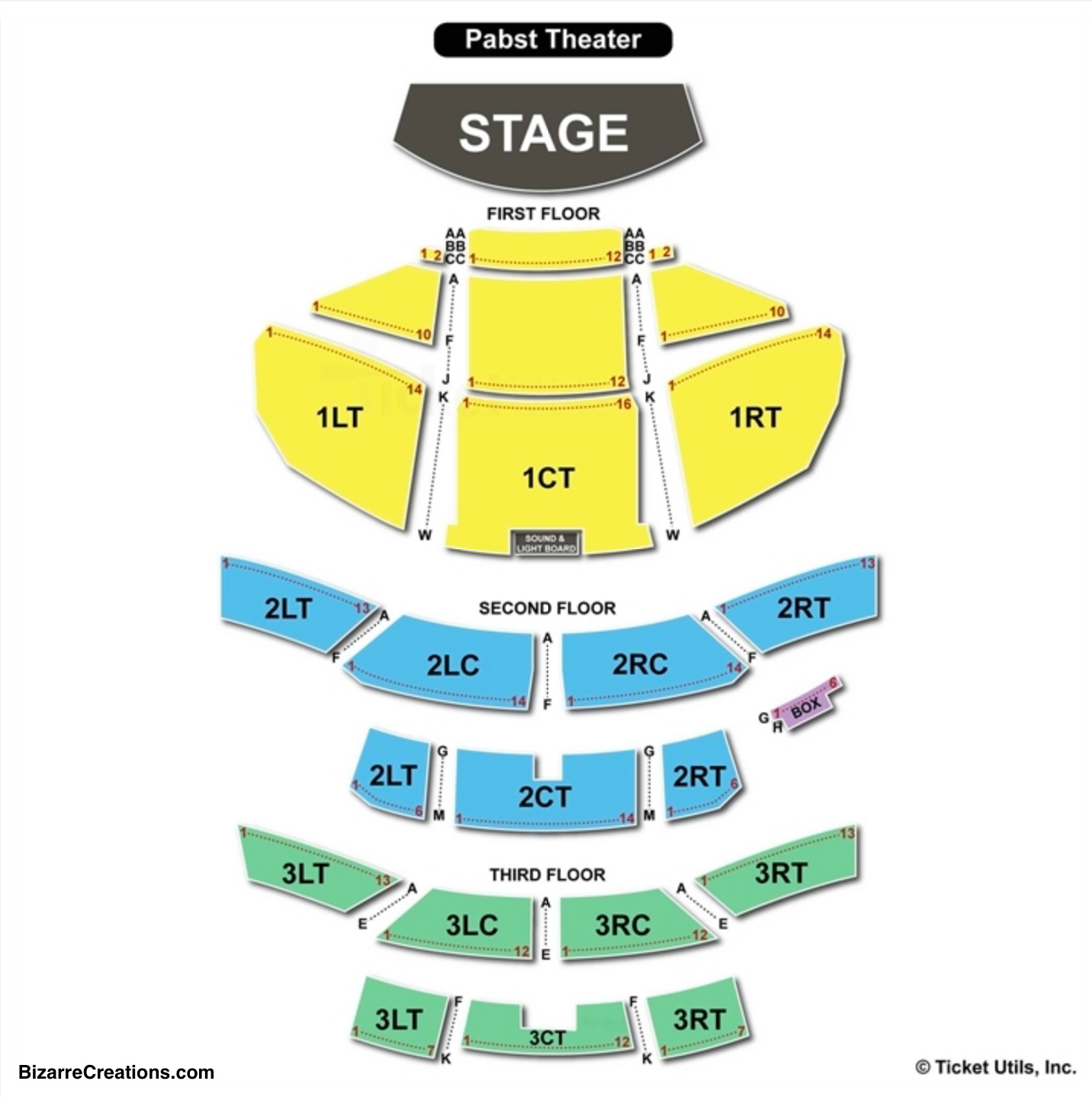 Stranahan Theater Seating Chart - Stranahan Theatre Seating Chart Maps Tole...
