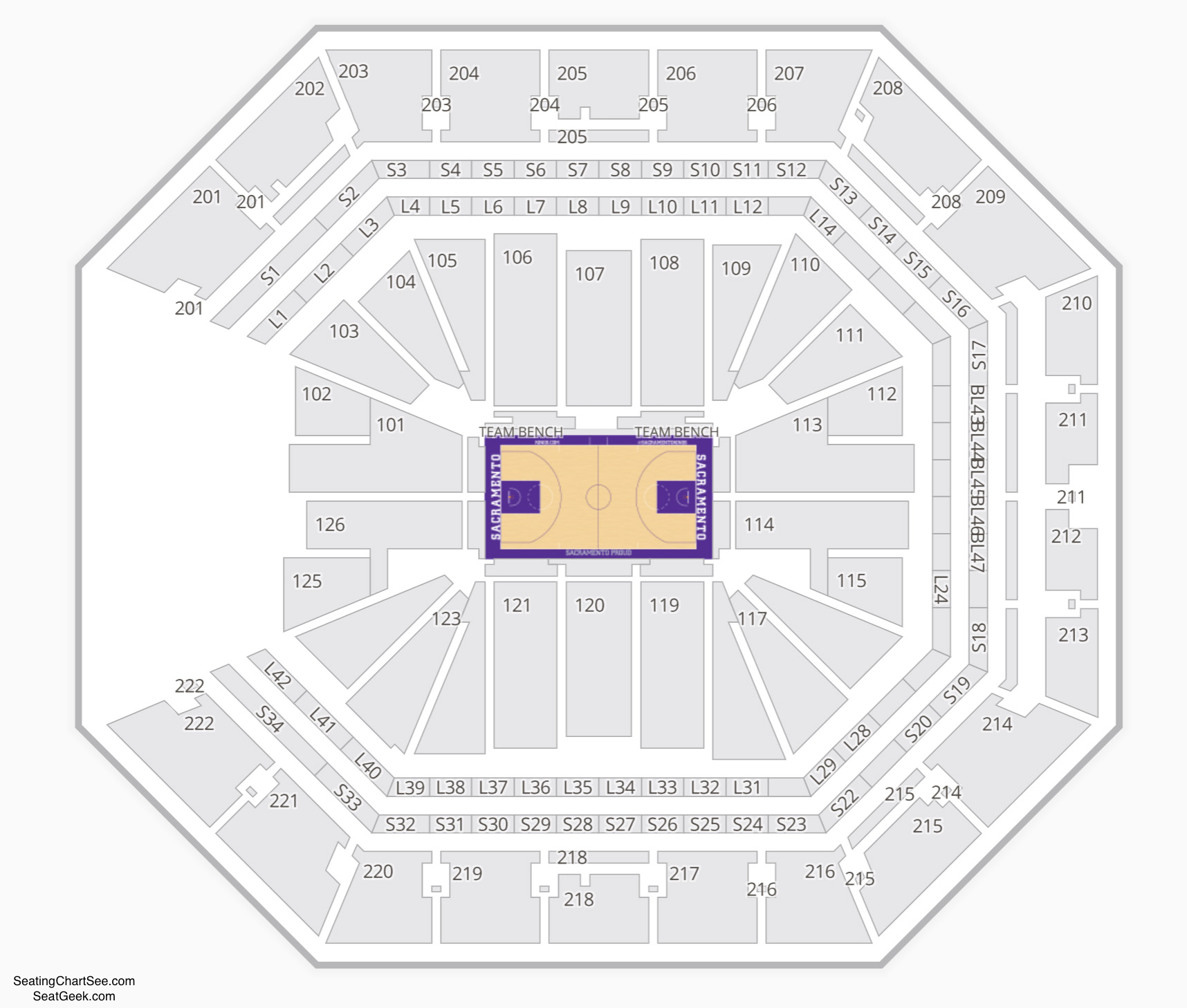Seat Number Golden 1 Center Seating